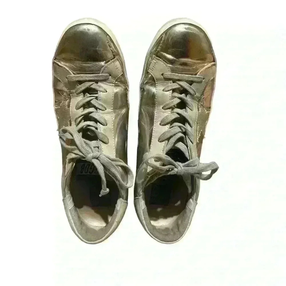 Rose Gold Metallic Golden Goose Sneakers size 8 - Picture 2 of 7
